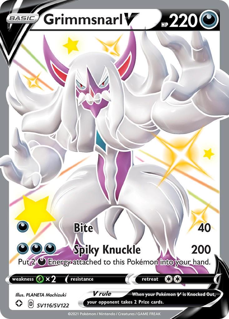 Shining Fates Grimmsnarl V Pokémon card